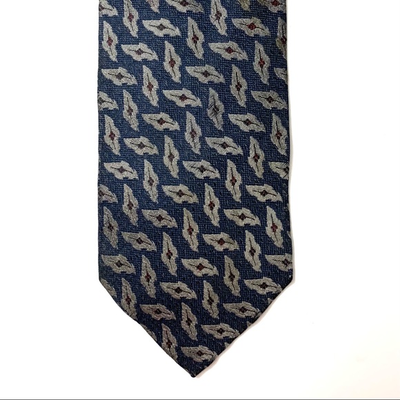 GIORGIO ARMANI Silk Tie, blue and silver